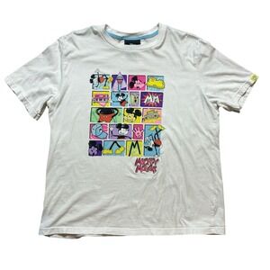 Disney‎ Mickey Mouse Disney Artist Series White T-Shirt Adults Large Retro